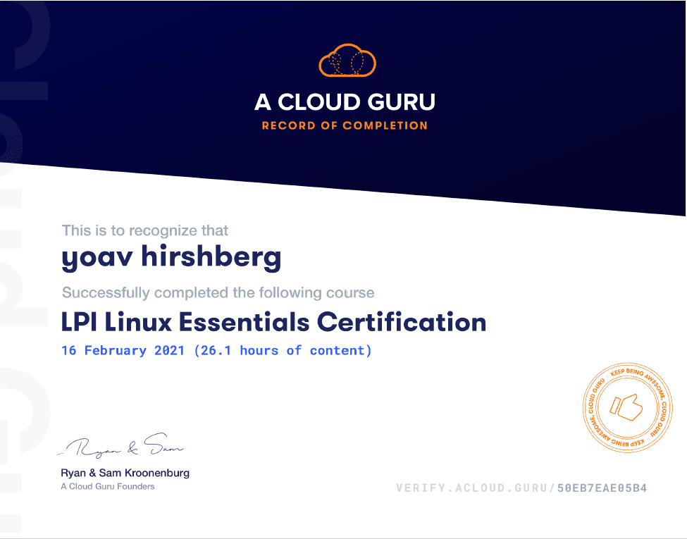 linux-lpi-certificate- Linux academy a cloud guru